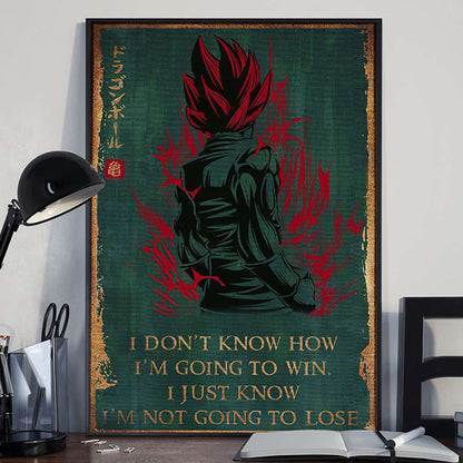 I'm Not Going To Lose-  Seven Balls Canvas And Poster 1122