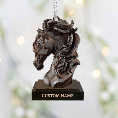 Dark Horse - Personalized Christmas Ornament With 3D Pattern Print (Printed On Both Sides)