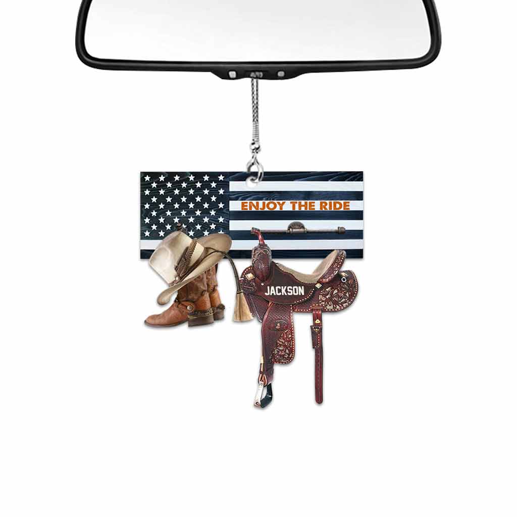 Life Is A Journey Enjoy The Ride - Personalized Horse Transparent Car Ornament