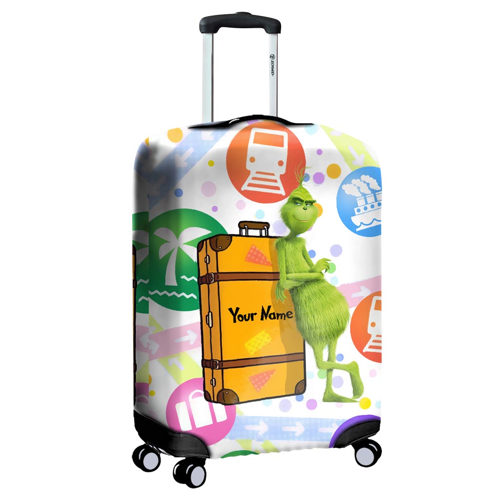 Love Traveling - Personalized Stole Christmas Luggage Cover