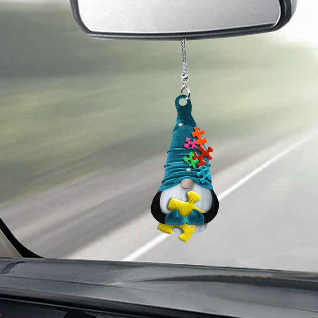 Autism Awareness Car Ornament (Printed On Both Sides)