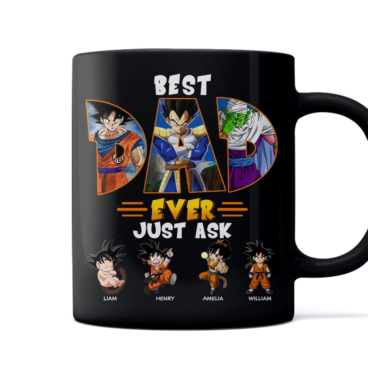 Best Dad Ever - Personalized Seven Balls Mug