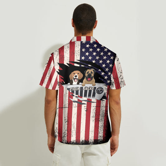 Pet Lover Jp Waving Flag - Personalized Car Hawaiian Shirt