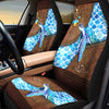 Salty Lil&#39; Beach - Turtle Leather Pattern Print Seat Covers