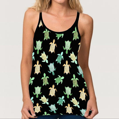 Love Turtles Cross Tank Top