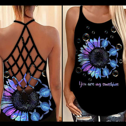 You Are My Sunshine - Turtle Cross Tank Top