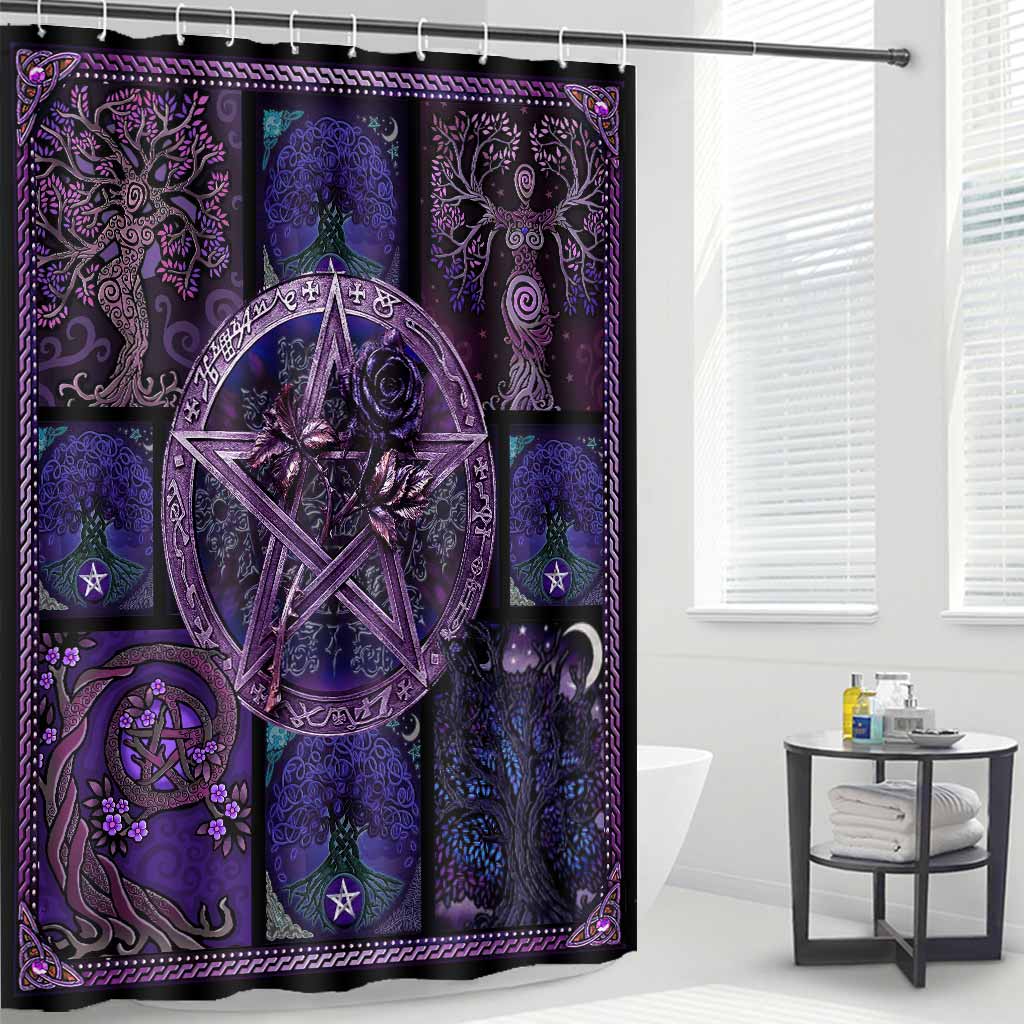 Witch Magical Pentagram - Witch Shower Curtain