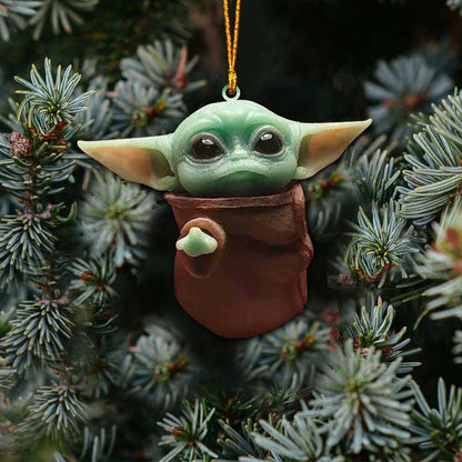 Too Cute I Am - Christmas The Force Ornament With 3D Pattern Print (Printed On Both Sides)