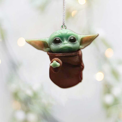 Too Cute I Am - Christmas The Force Ornament With 3D Pattern Print (Printed On Both Sides)