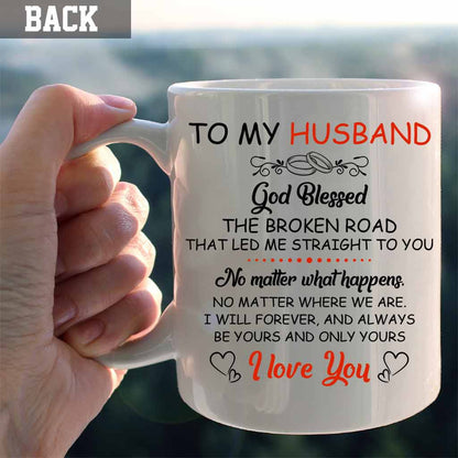 God Blessed The Broken Road That - Personalized Couple Mouse Mug