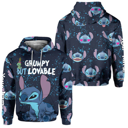 Grumpy But Lovable - Personalized Christmas Ohana Hoodie and Sweatpants