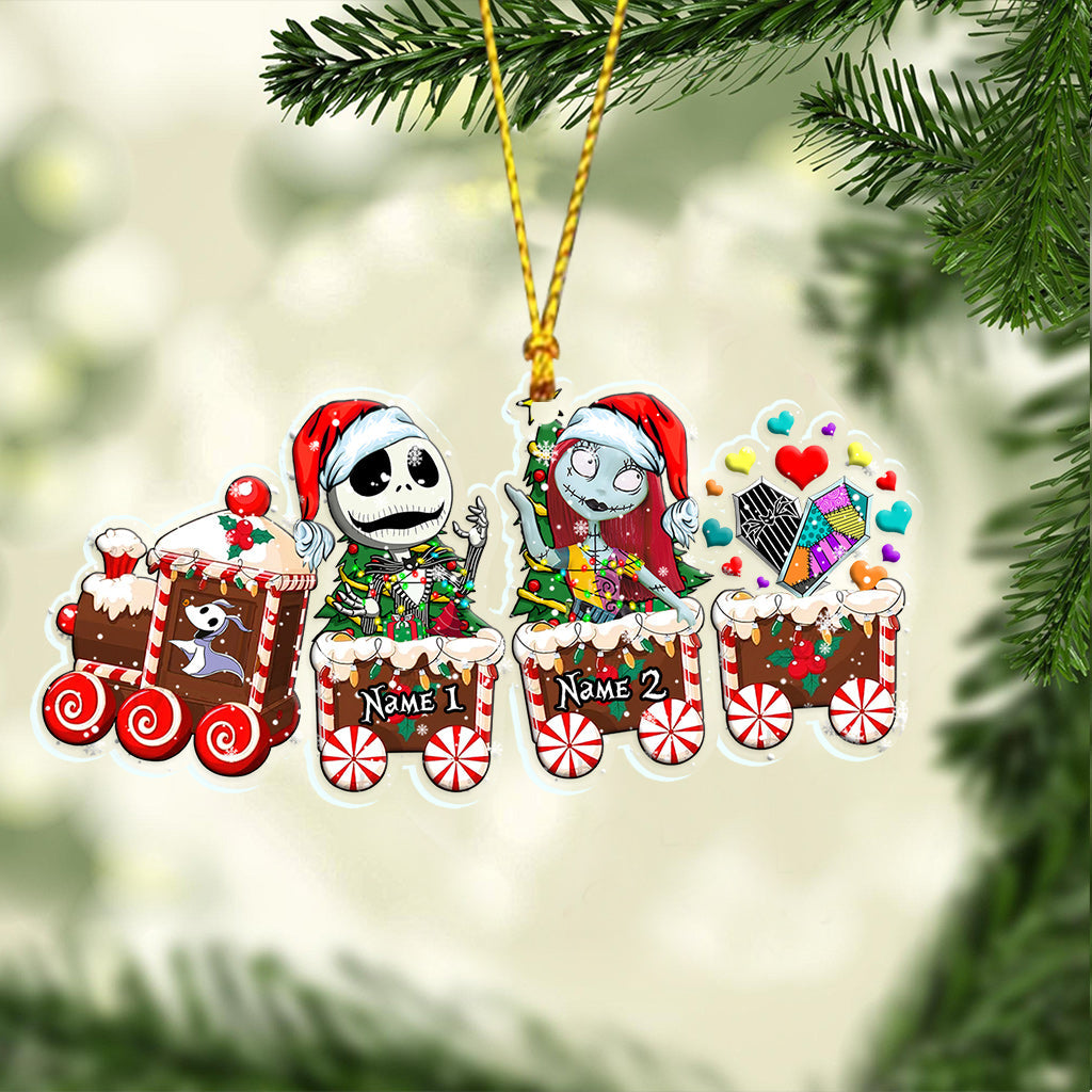 Merry Christmas Train - Personalized Christmas Nightmare Transparent Ornament