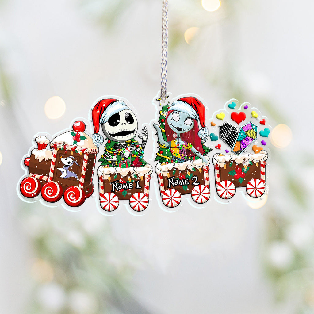 Merry Christmas Train - Personalized Christmas Nightmare Transparent Ornament