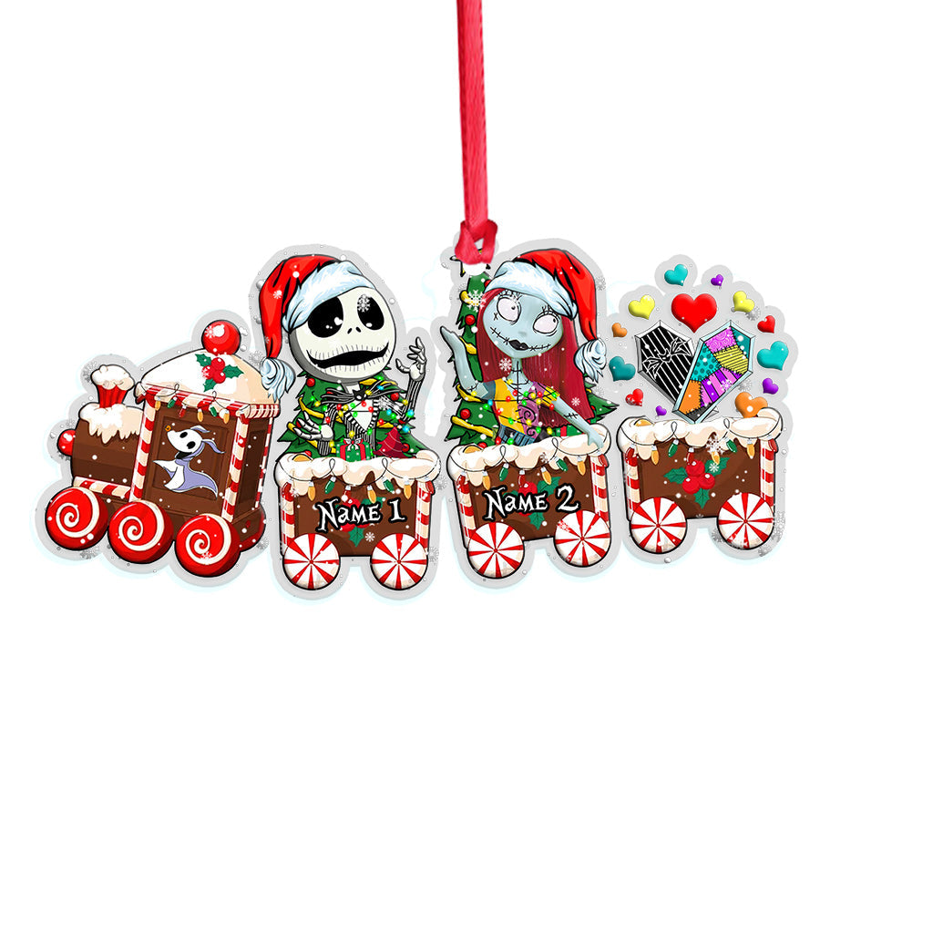 Merry Christmas Train - Personalized Christmas Nightmare Transparent Ornament