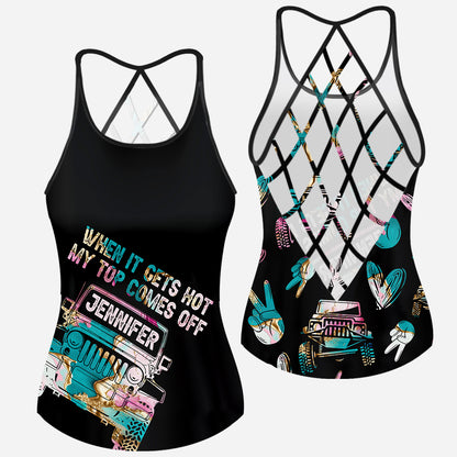 When It Gets Hot - Personalized Car Cross Tank Top