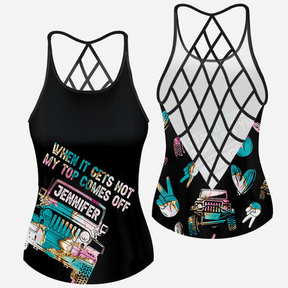 When It Gets Hot - Personalized Car Cross Tank Top