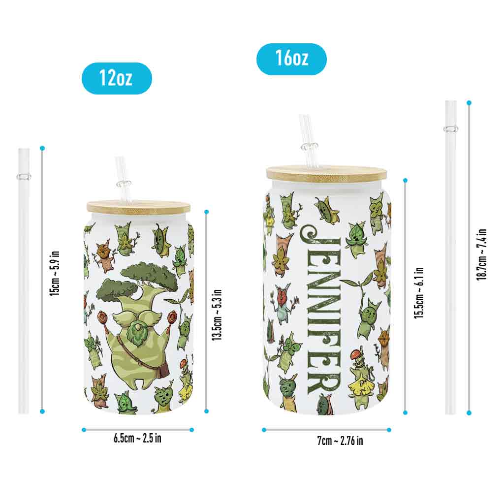 Funny Green Tree - Personalized The Adventurer Can Glass