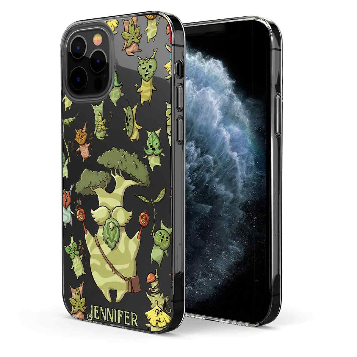 Funny Green Tree - Personalized The Adventurer Clear Phone Case