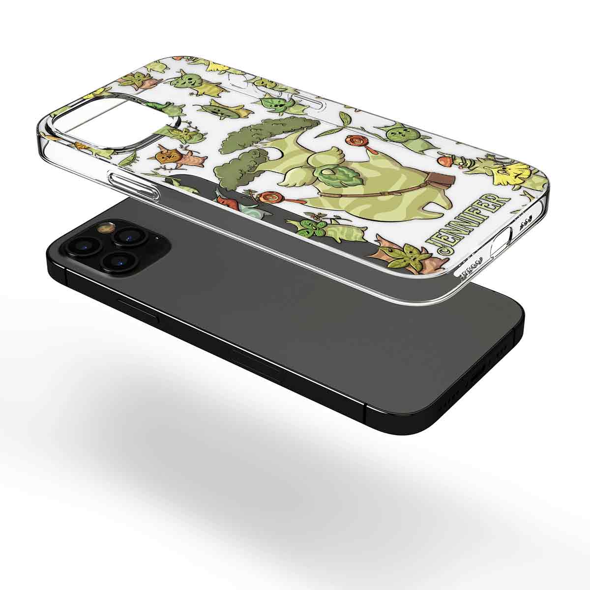 Funny Green Tree - Personalized The Adventurer Clear Phone Case