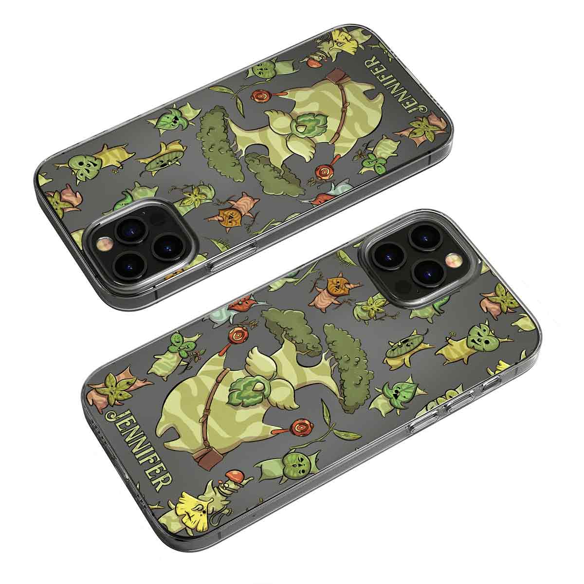 Funny Green Tree - Personalized The Adventurer Clear Phone Case