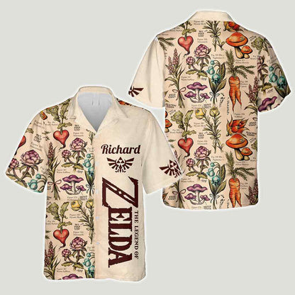 Floral Compendium - Personalized The Hero's Legend Hawaiian Shirt