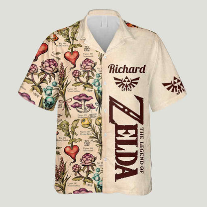 Floral Compendium - Personalized The Hero's Legend Hawaiian Shirt