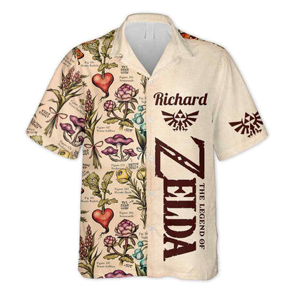 Floral Compendium - Personalized The Hero's Legend Hawaiian Shirt