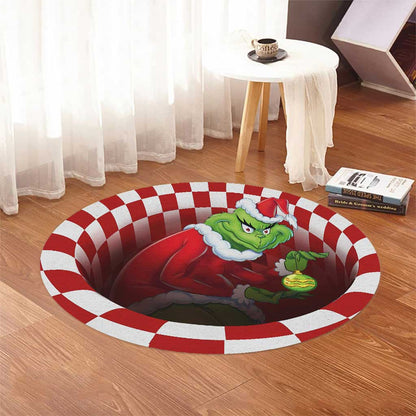 A Little Social Interaction - Christmas Stole Christmas Round Rug