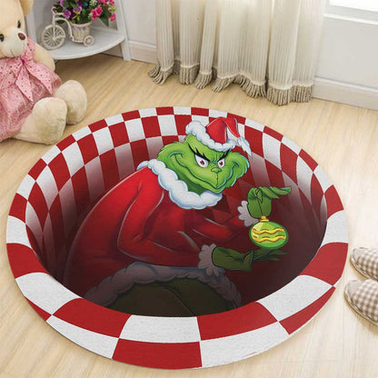 A Little Social Interaction - Christmas Stole Christmas Round Rug