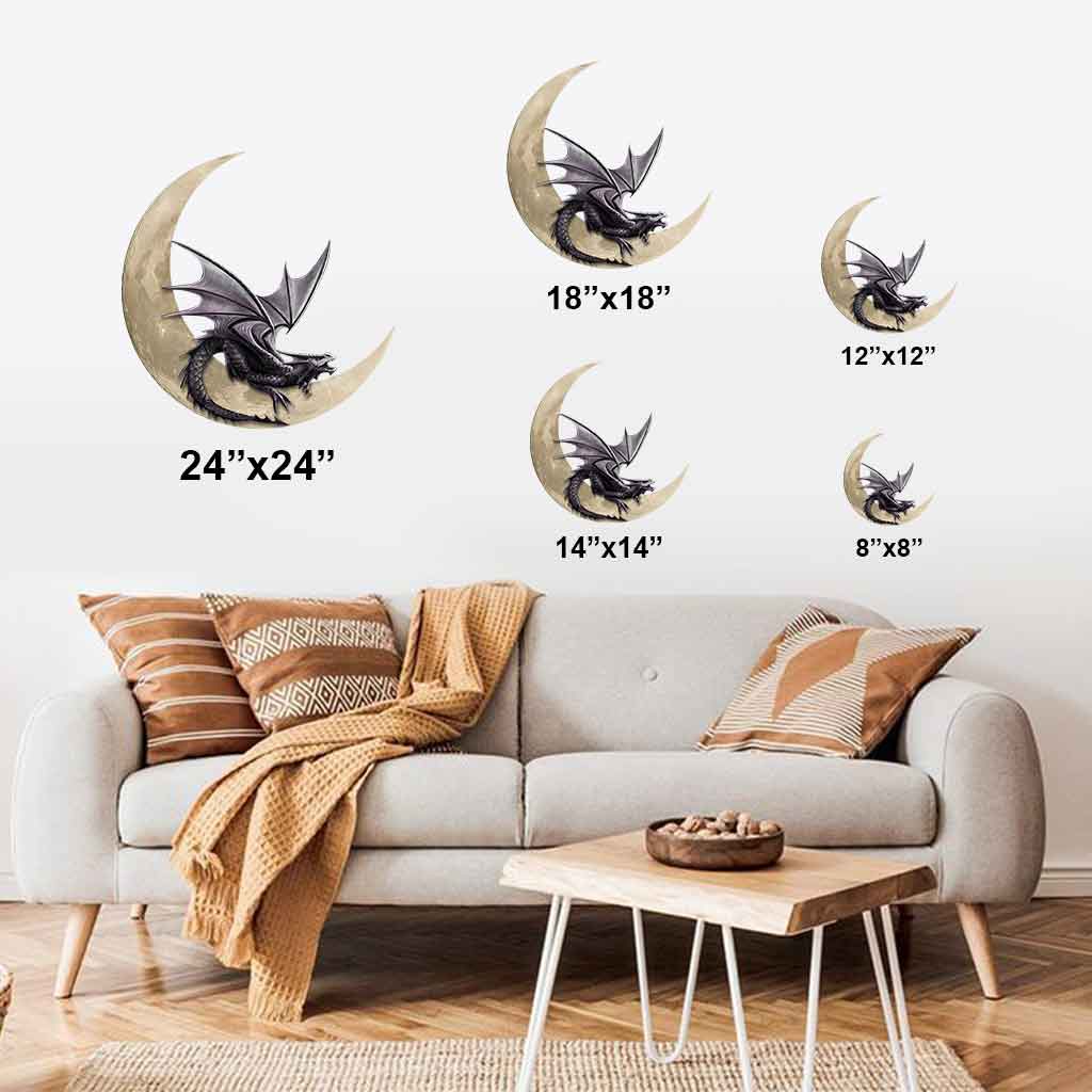 Dragon Moon - Cut Metal Sign