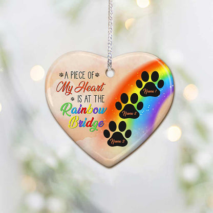 A Piece Of My Heart - Personalized Christmas Dog Ornament (Printed On Both Sides)