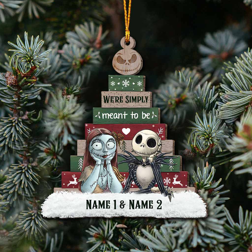 We're Simply Meant To Be - Personalized Christmas Nightmare Ornament (Printed On Both Sides)