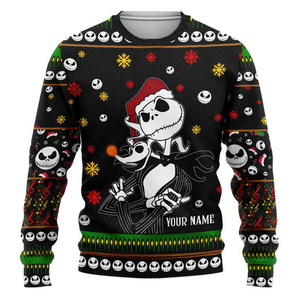 Happy Nightmare - Personalized Christmas Nightmare Sweater