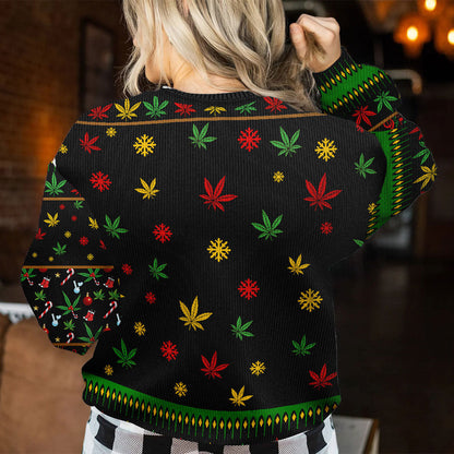 Happy Holidaze - Personalized Christmas Weed Sweater