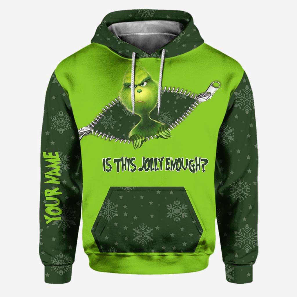 Jolly Enough - Personalized Christmas Stole Christmas Hoodie and Leggings