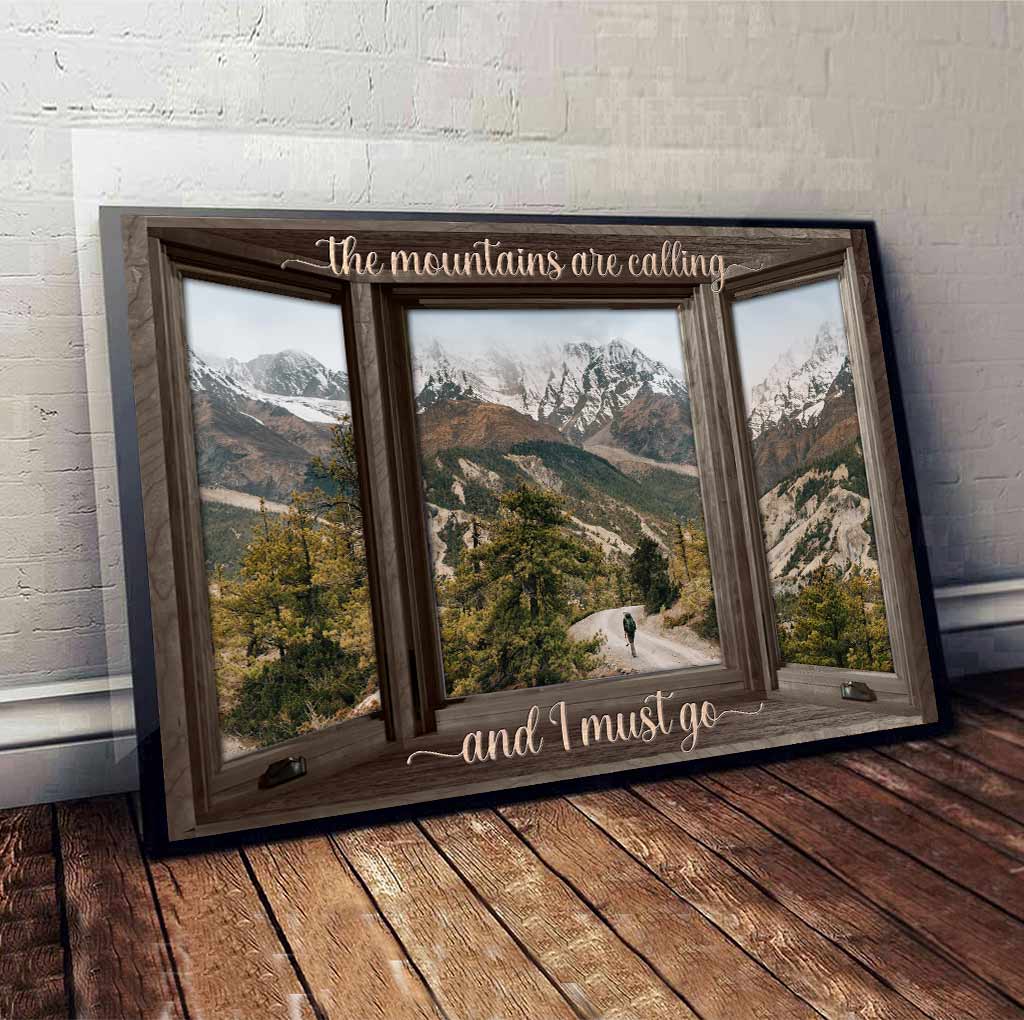 The Mountains Are Calling - Hiking Poster