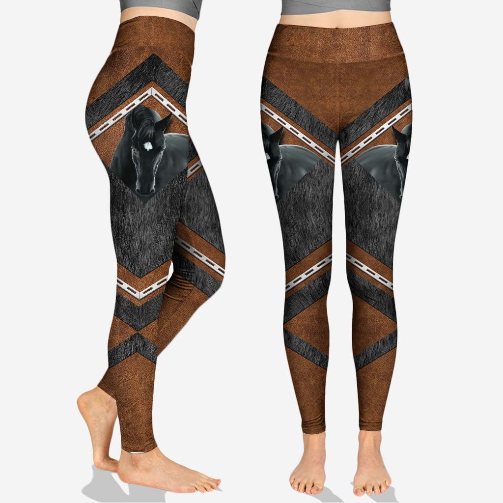 Love Horses - Personalized Hoodie and Leggings With 3D Pattern Print