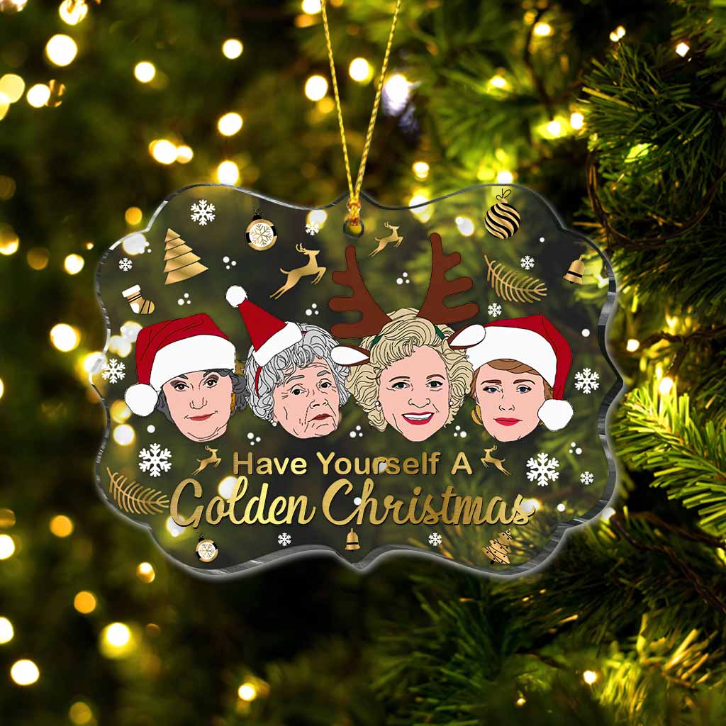 Have Yourself A Golden Christmas - Christmas Transparent Ornament