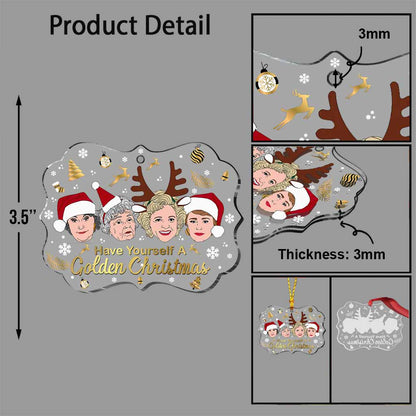 Have Yourself A Golden Christmas - Christmas Transparent Ornament