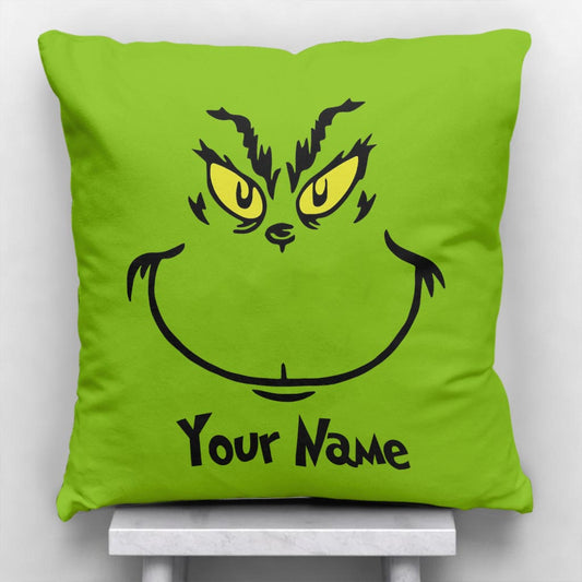 Mischief Face - Personalized Stole Christmas Throw Pillow