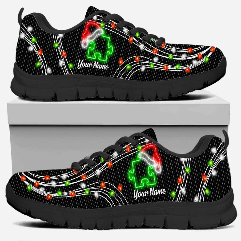 Tis The Season - Personalized Christmas Autism Awareness Sneakers