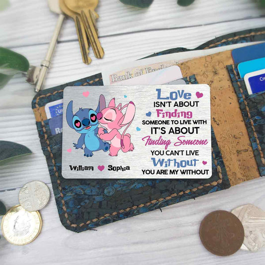 You Are My Without - Personalized Couple Ohana Wallet Insert Card