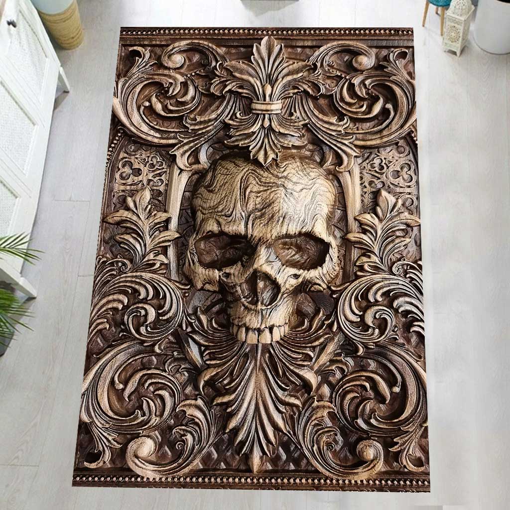 Skull Lovers - Rug With 3D Pattern Print