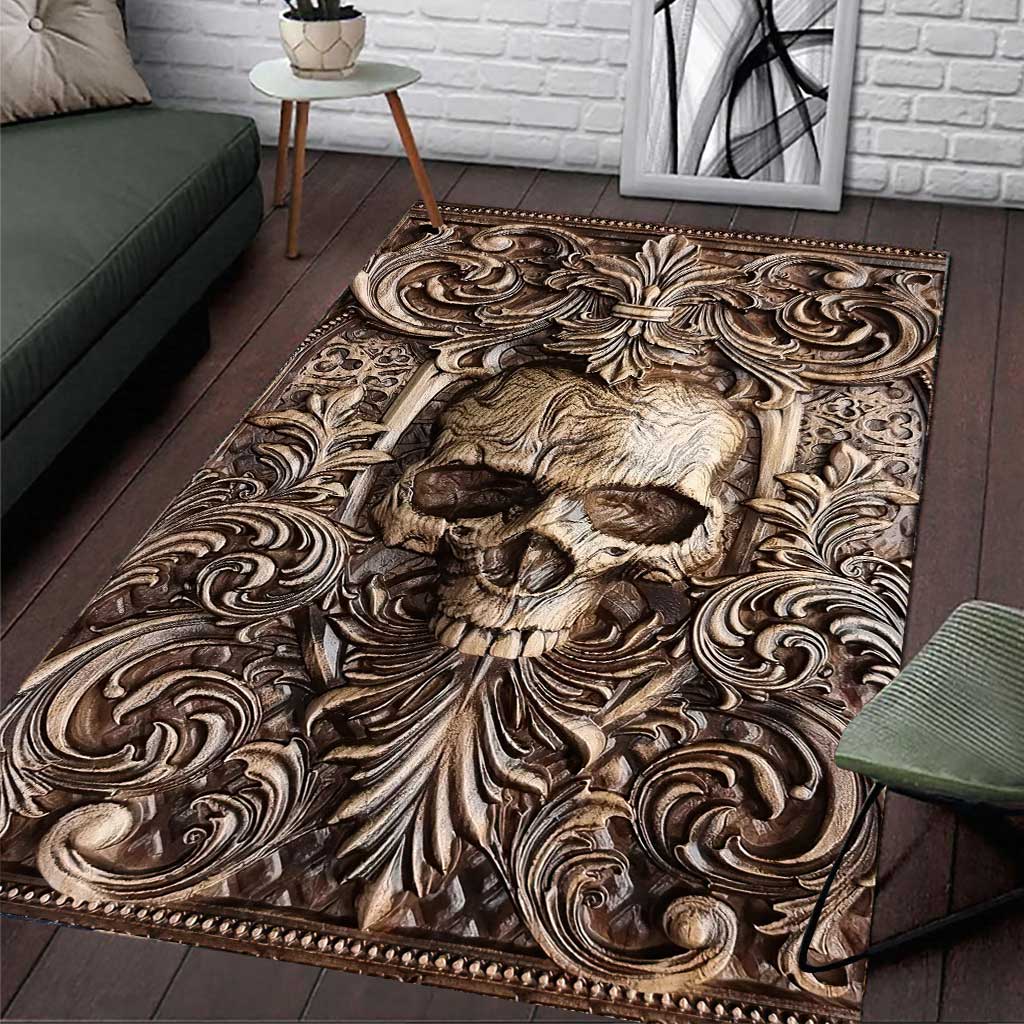 Skull Lovers - Rug With 3D Pattern Print