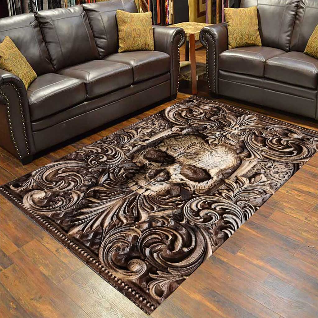 Skull Lovers - Rug With 3D Pattern Print
