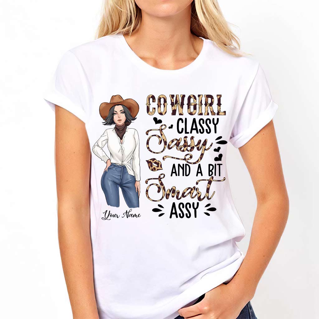 Classy Sassy And A Bit Smart Assy Cowgirl - Personalized Country Girl T-shirt and Hoodie