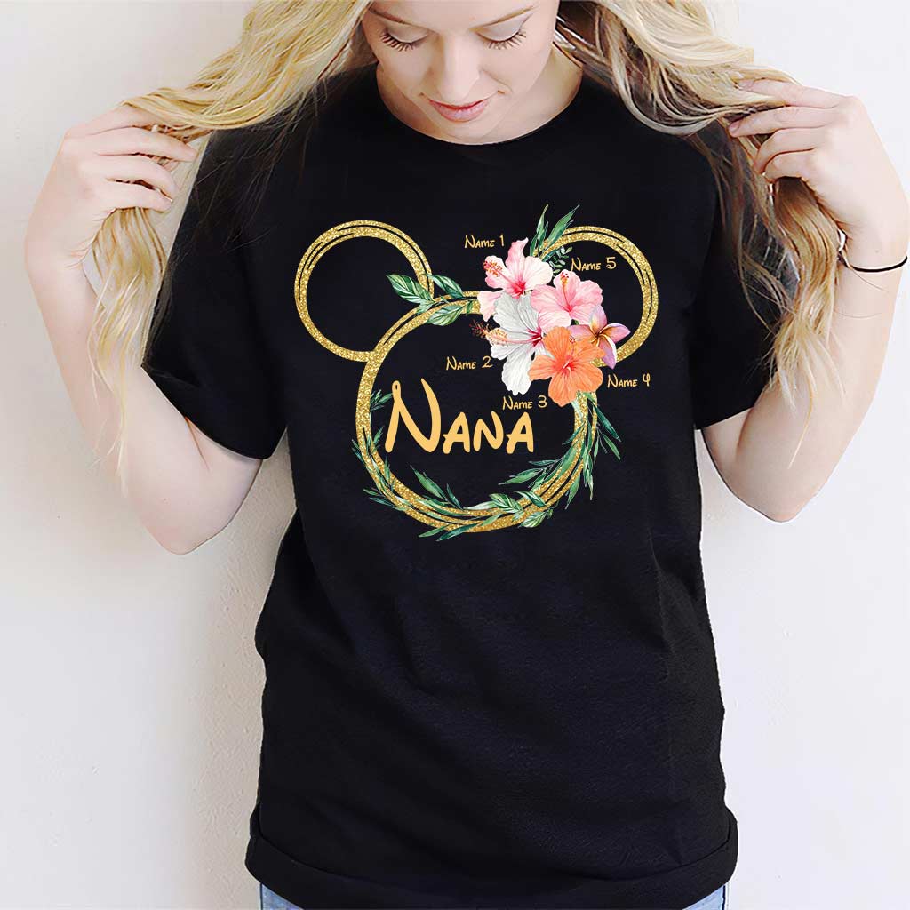 Tropical Mouse Ears Nana - Personalized Grandma T-shirt and Hoodie