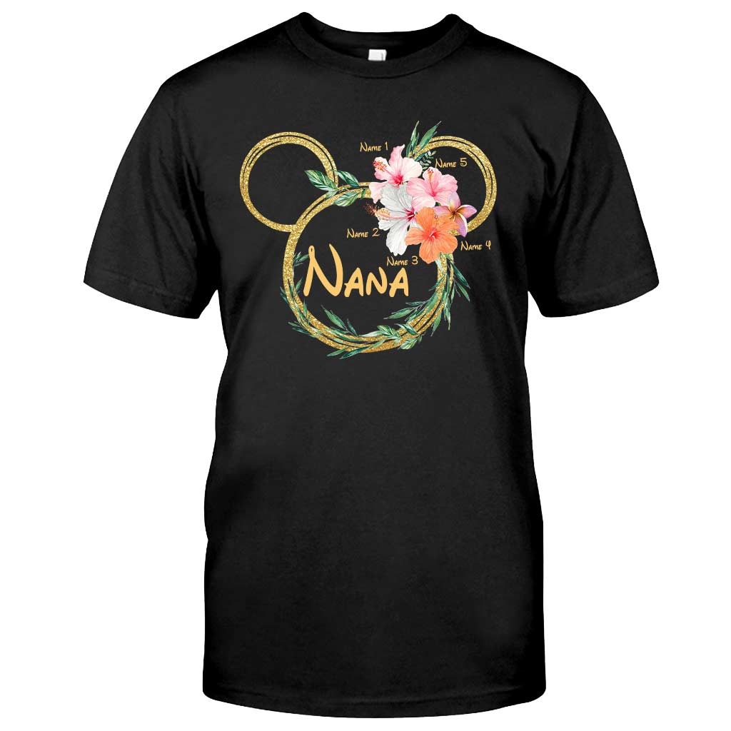 Tropical Mouse Ears Nana - Personalized Grandma T-shirt and Hoodie