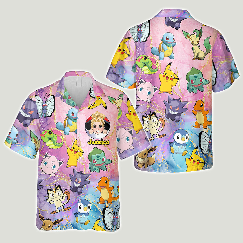 The Trainer Of Cute Monsters - Personalized Monster Trainer Hawaiian Shirt