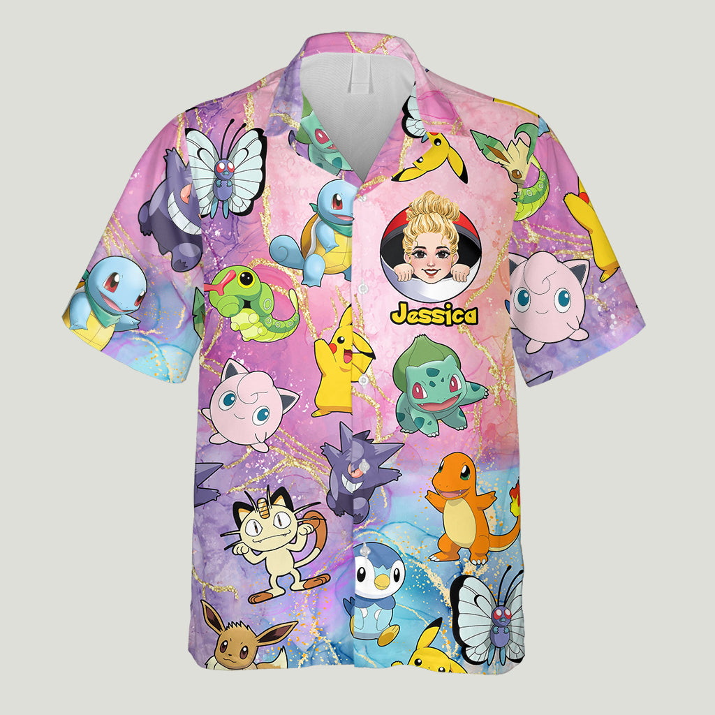 The Trainer Of Cute Monsters - Personalized Monster Trainer Hawaiian Shirt